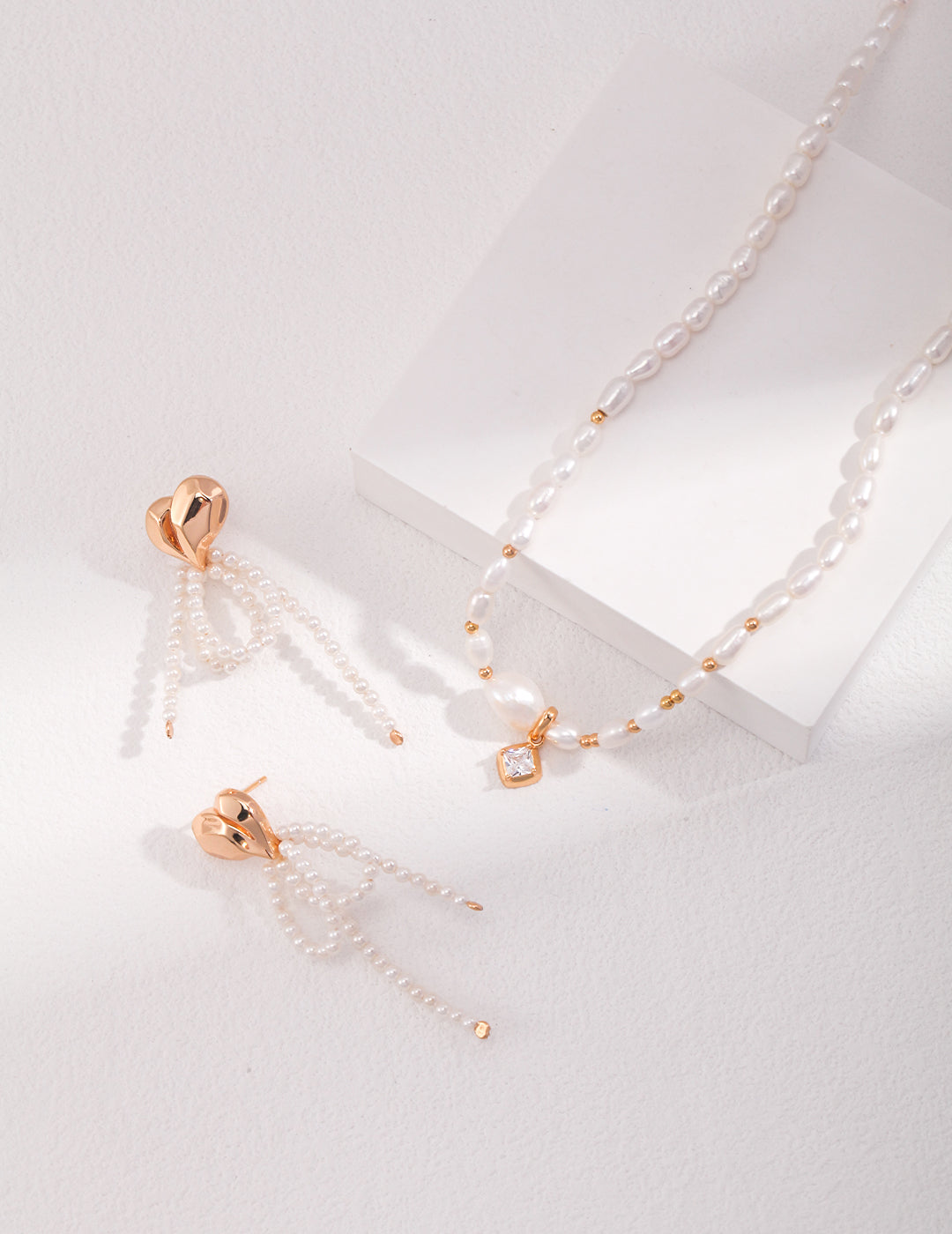 Pure Silver Shell Pearl Earrings