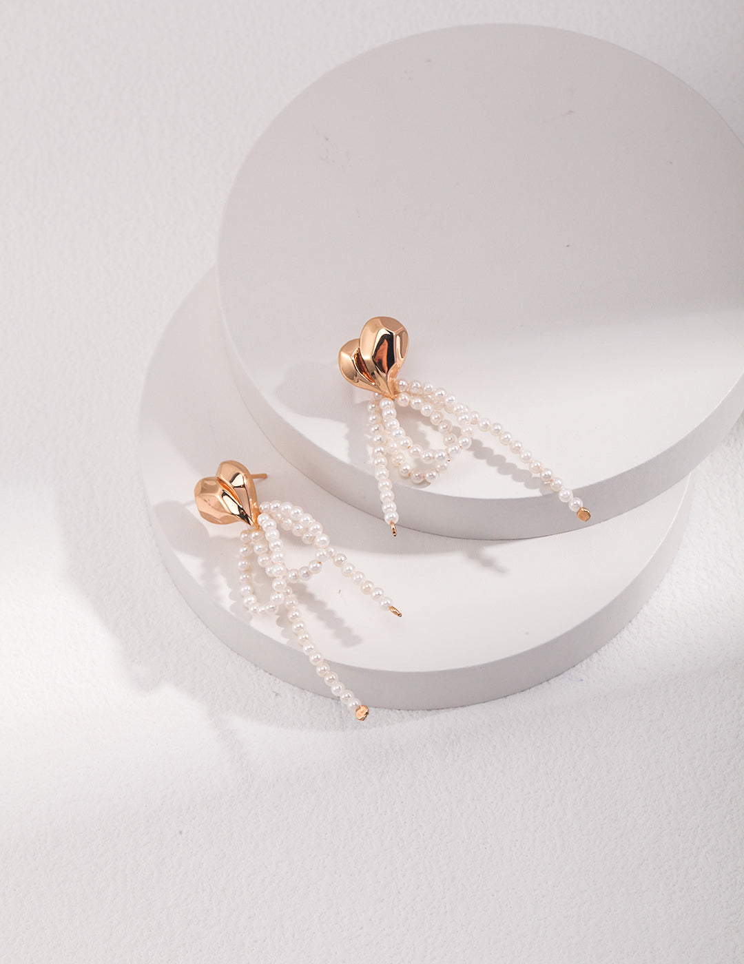 Pure Silver Shell Pearl Earrings