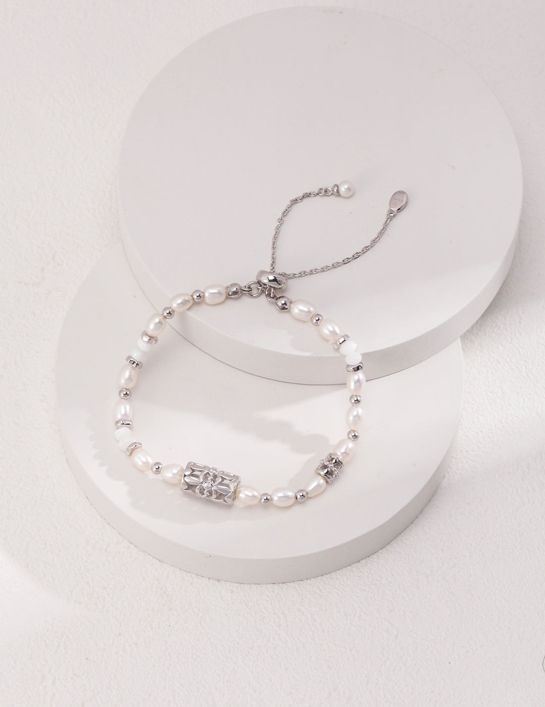Sterling Silver Pearl Bracelet