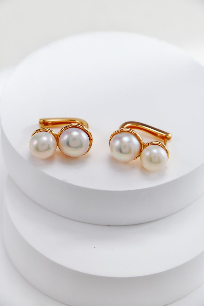 S925 Silver Pearl Ear Clips