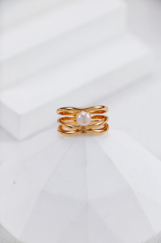 S925 Silver Pearl Ring