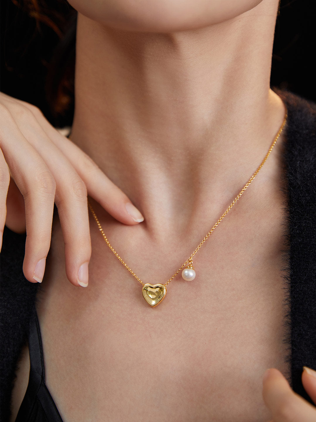 Pearl Heart Necklace