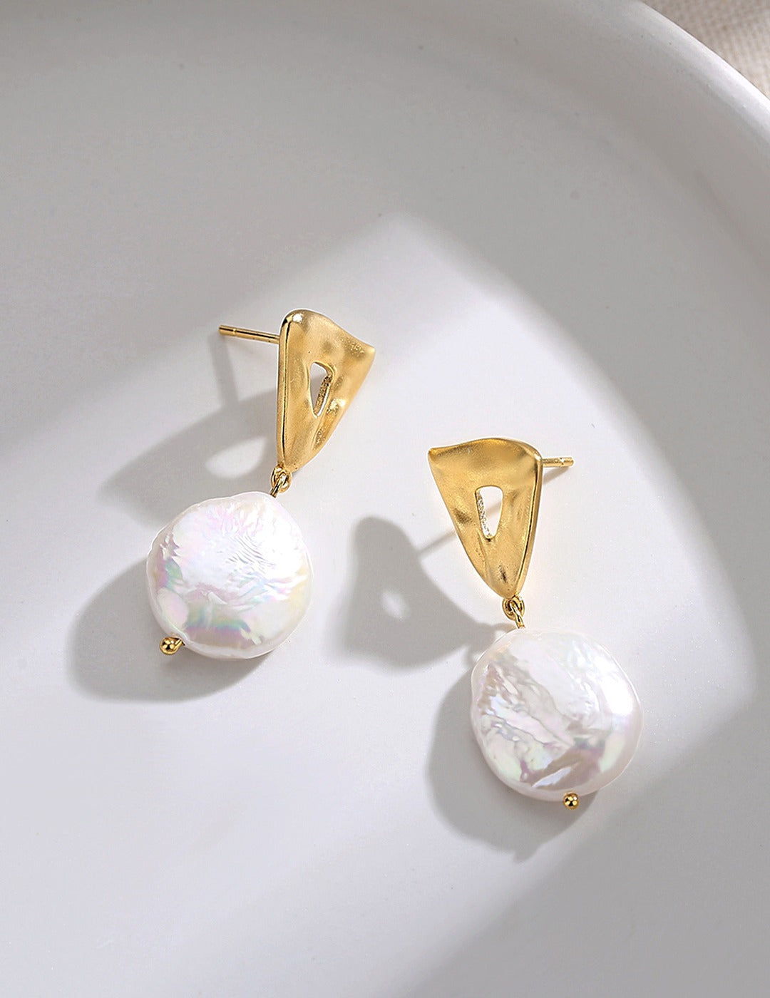 Irregular Baroque Pearl Earrings