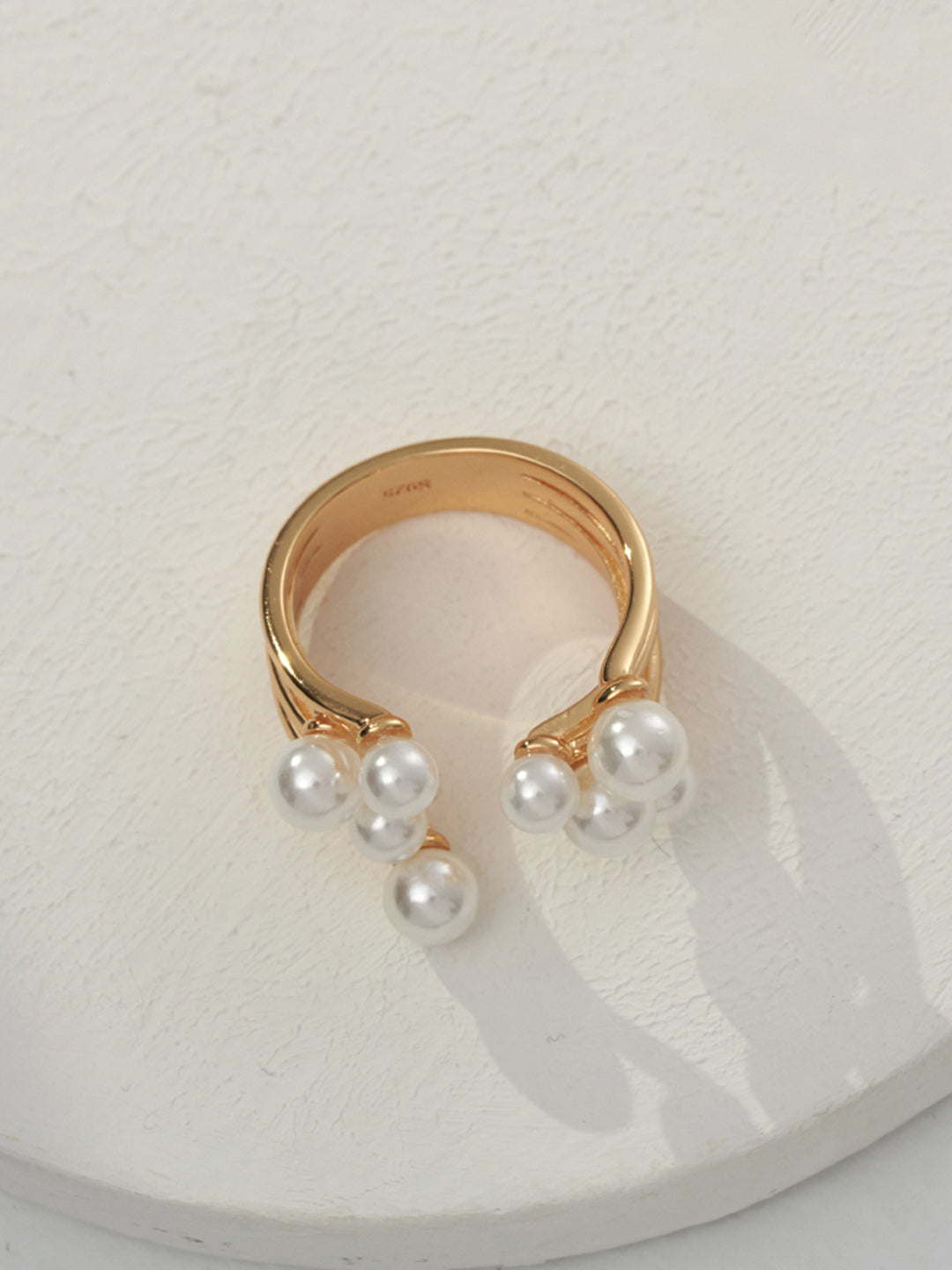 Sterling Silver Shell Pearl Ring