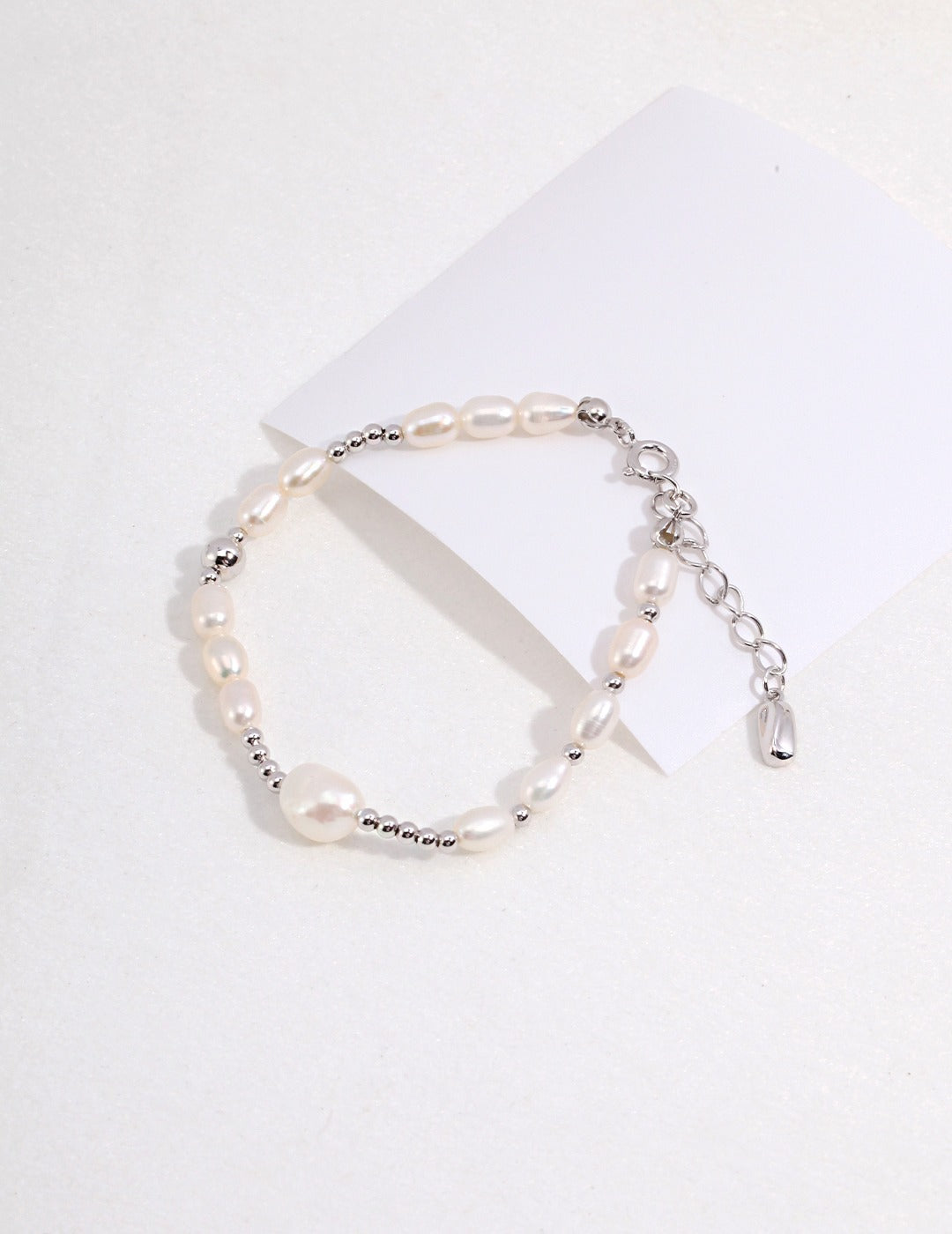 Pure Silver Pearl Bracelet