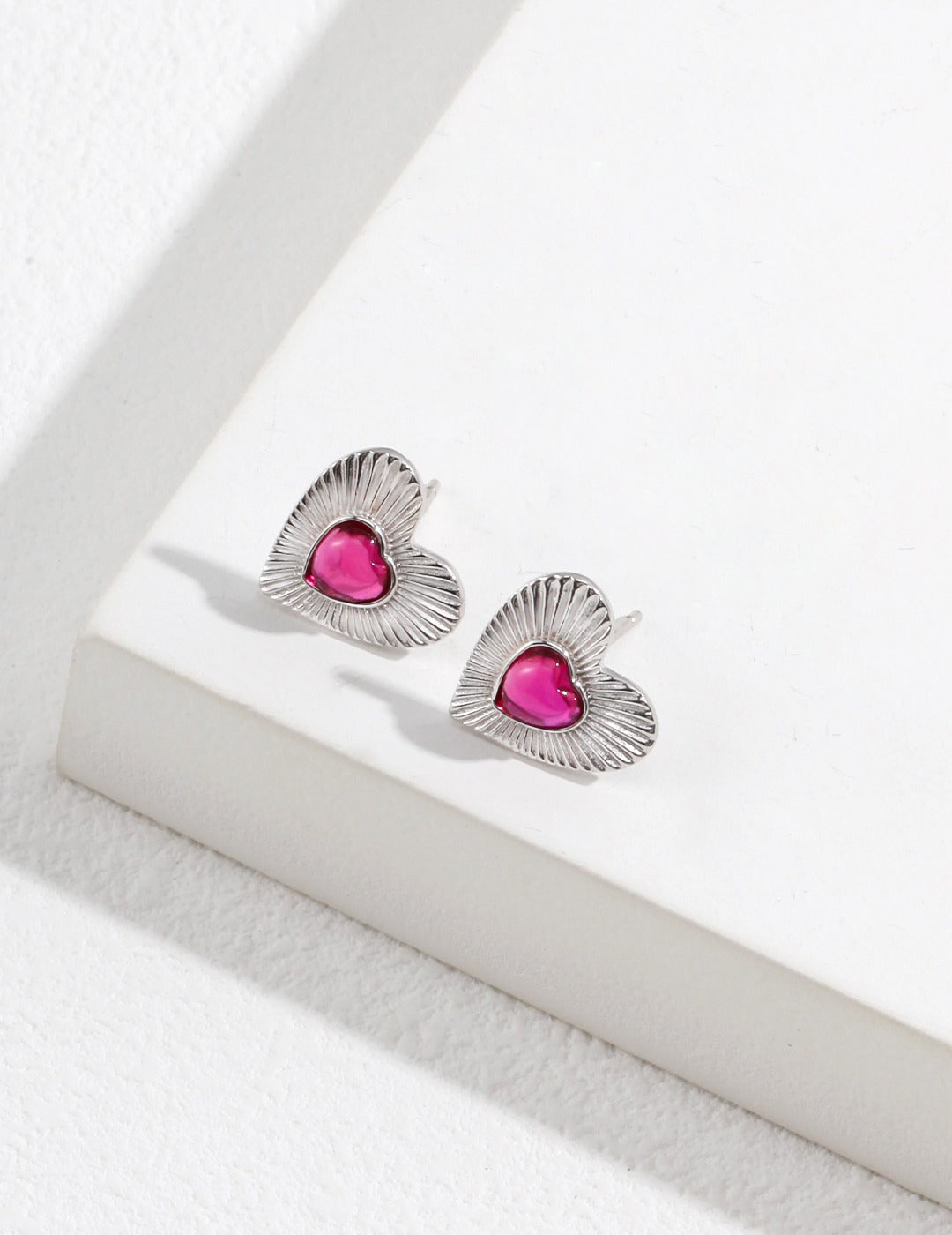 Pure Silver Heart Earring