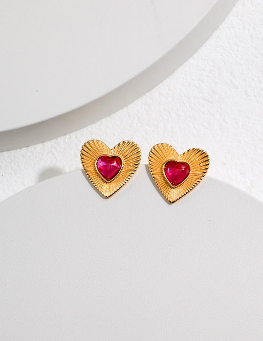 Pure Silver Heart Earring