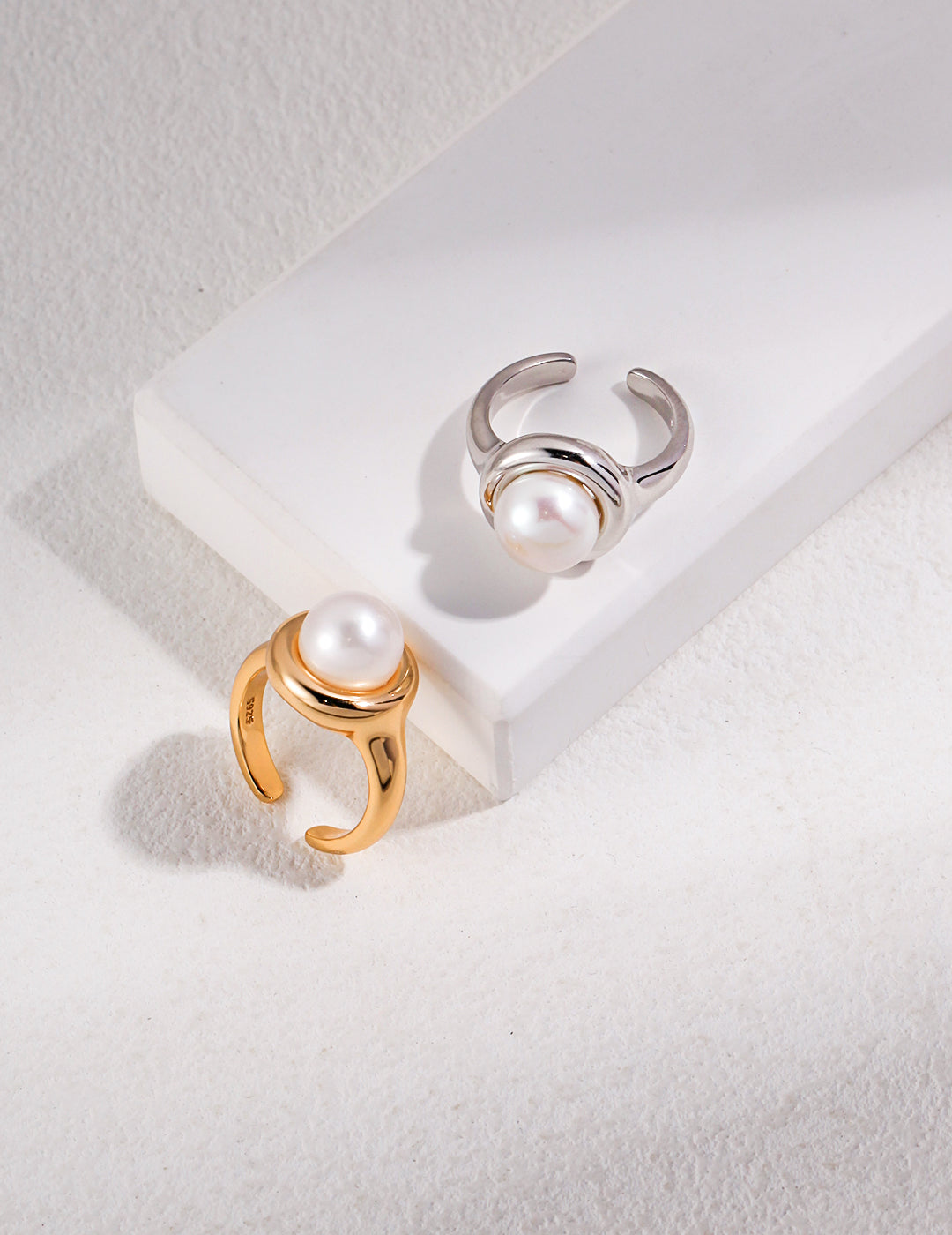 Pure Silver Pearl Ring