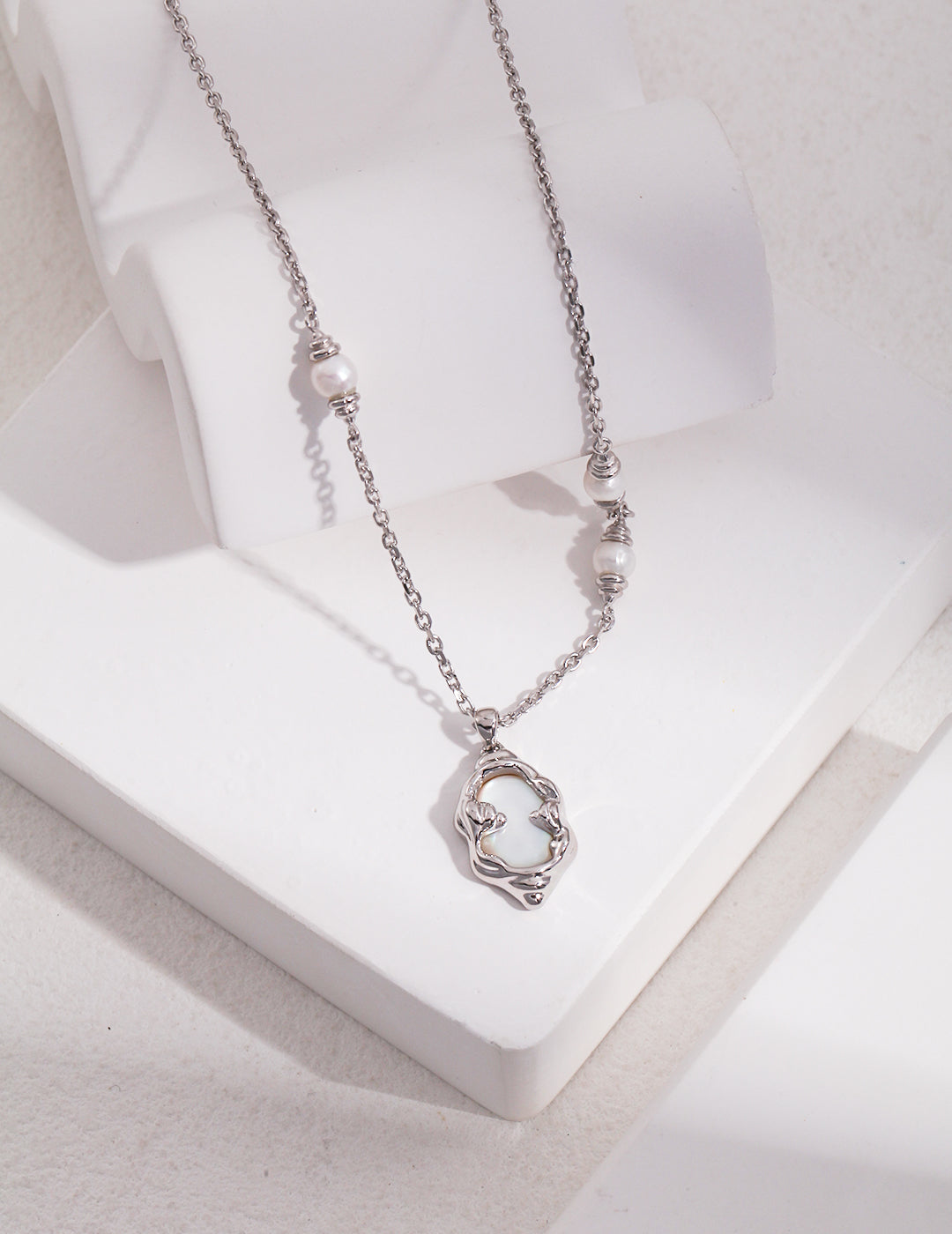 Sterling Silver Pearl Necklace