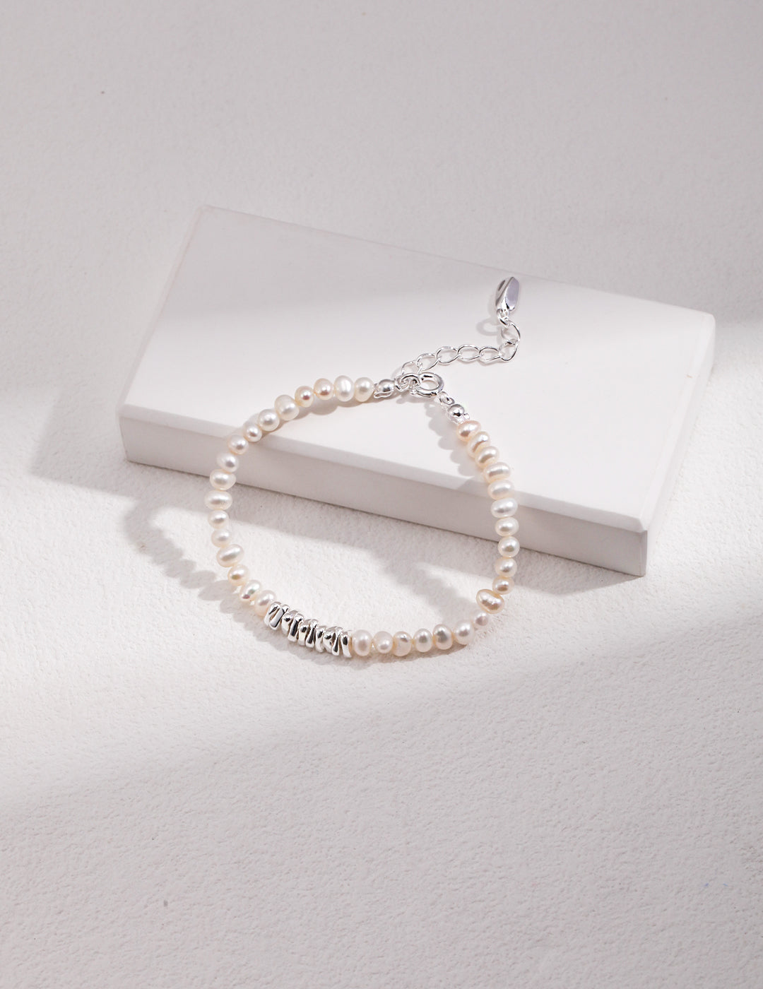 S925 Silver Pearl Bracelet