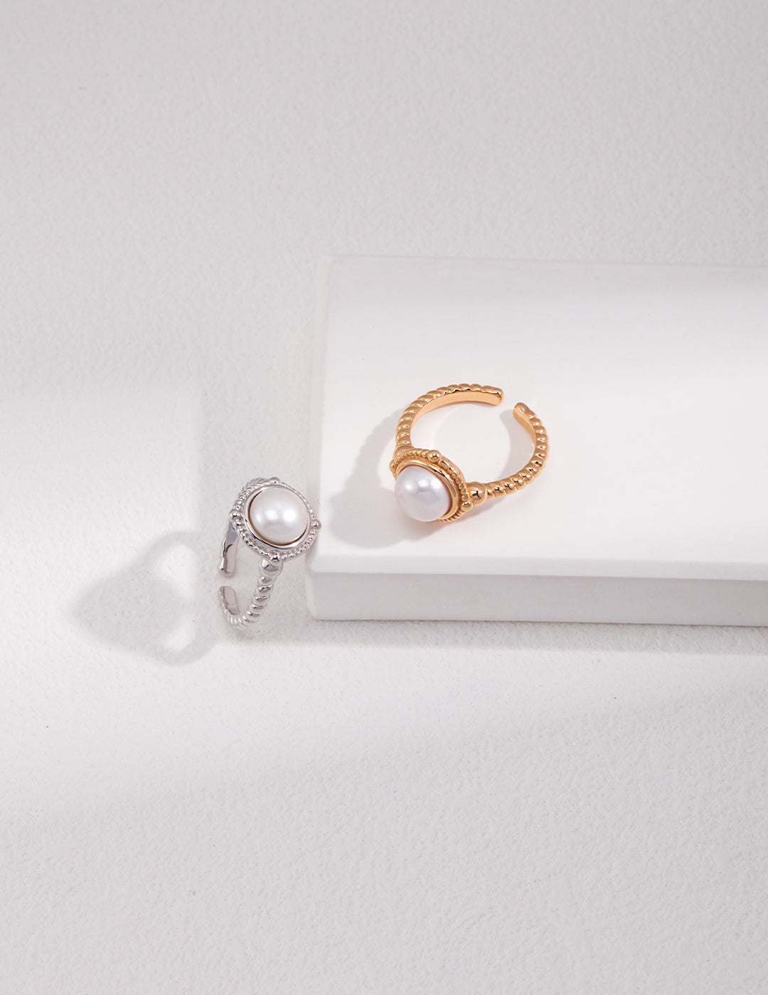 Pure Silver Pearl Ring