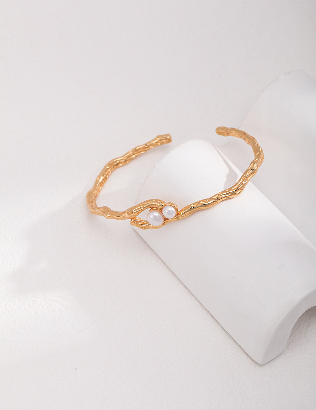 Pure Silver Pearl Bangle