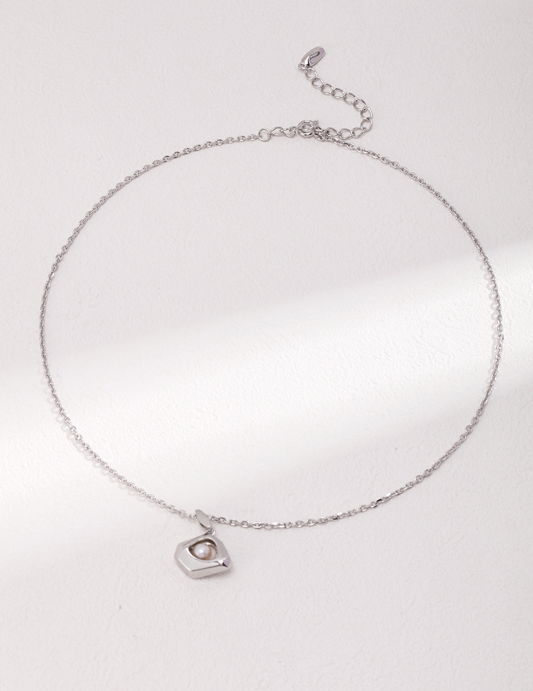 Pure Silver Pearl Necklace