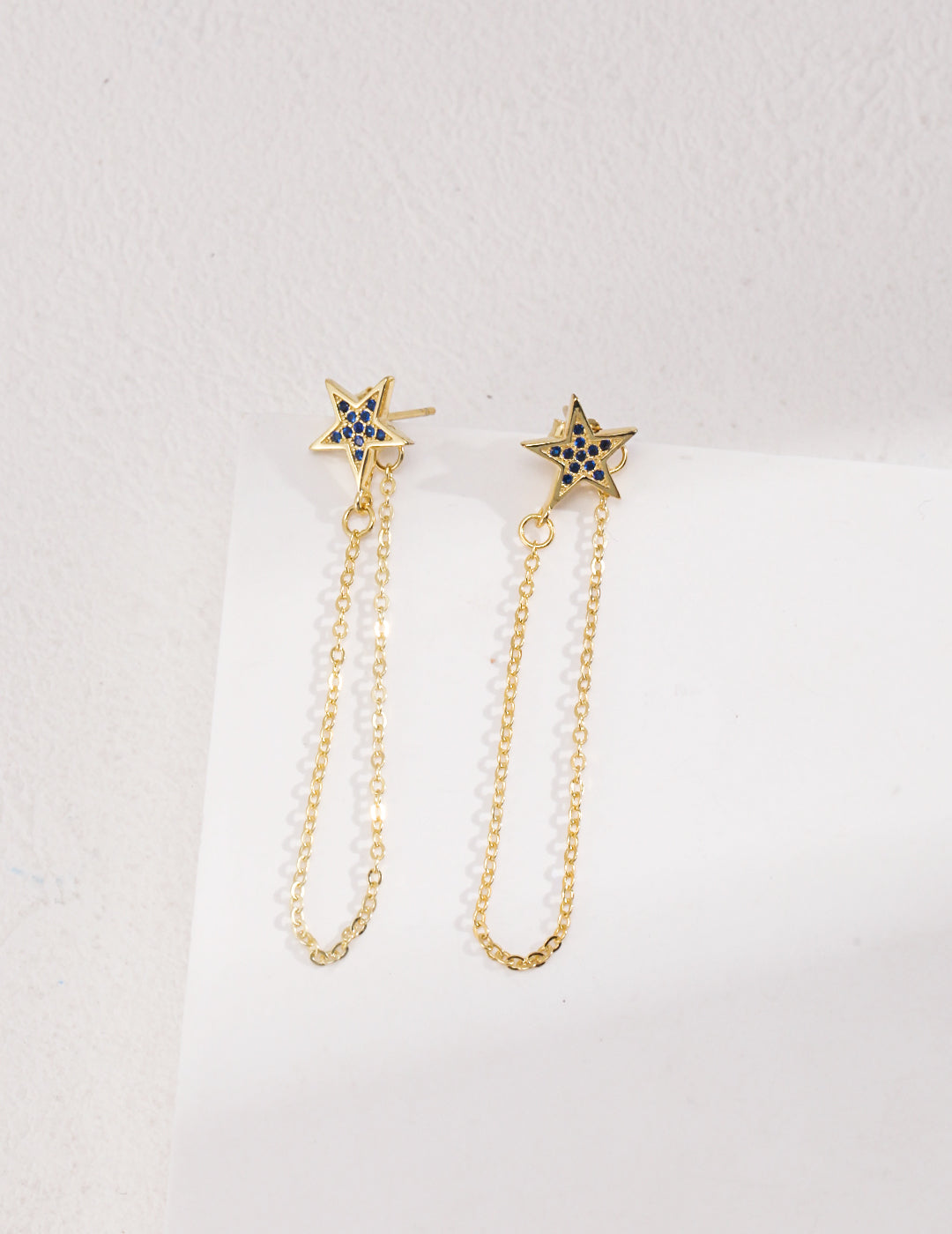 Star long earrings