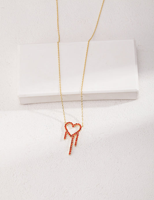 Design-Driven Heart Sterling Silver Necklace