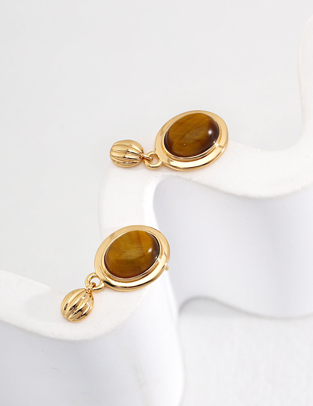 Sterling Silver Tiger Eye Earrings