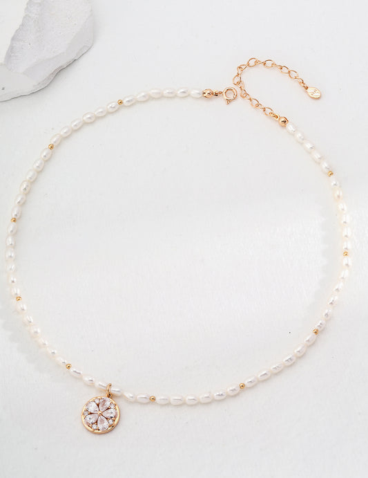 Sterling Silver Pearl Necklace