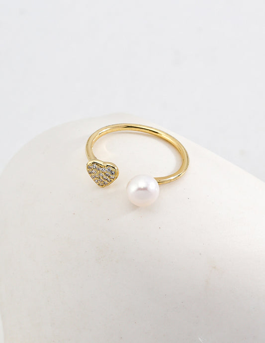 Sterling Silver Pearl Ring