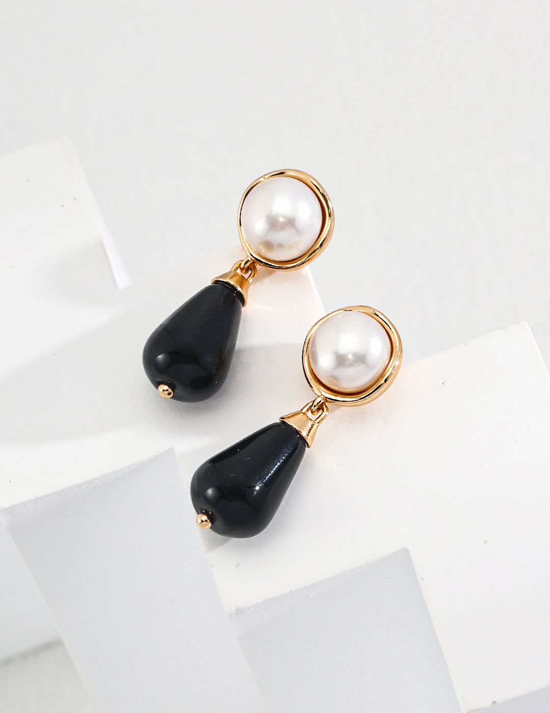 Sterling Silver Pearl & Agate Earrings