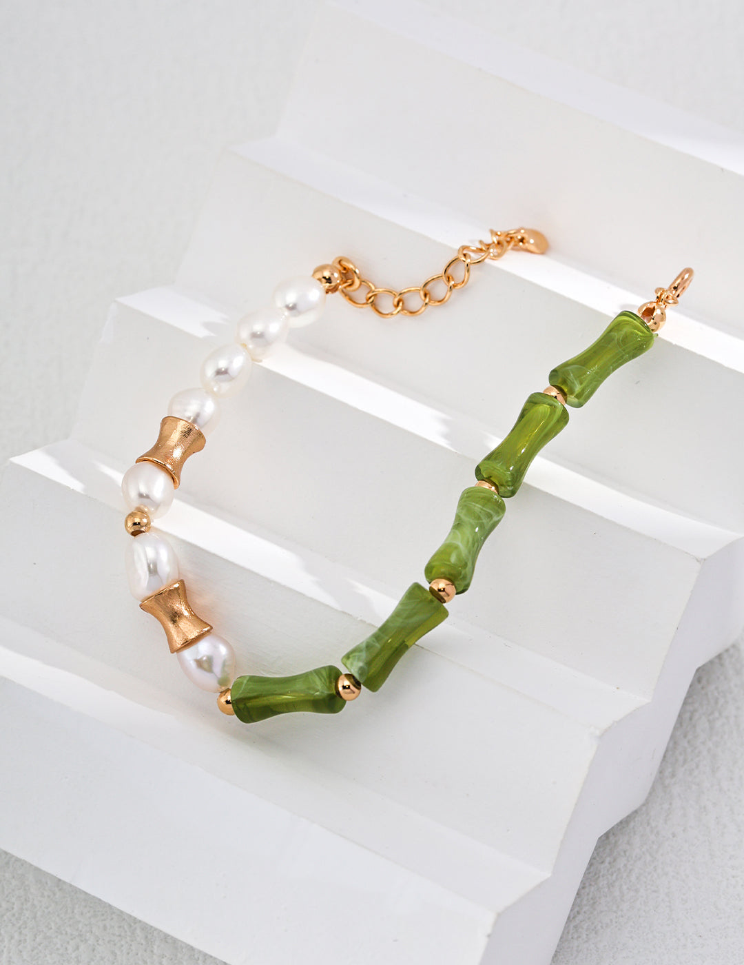 Chinese Bamboo Pearl Bracelet