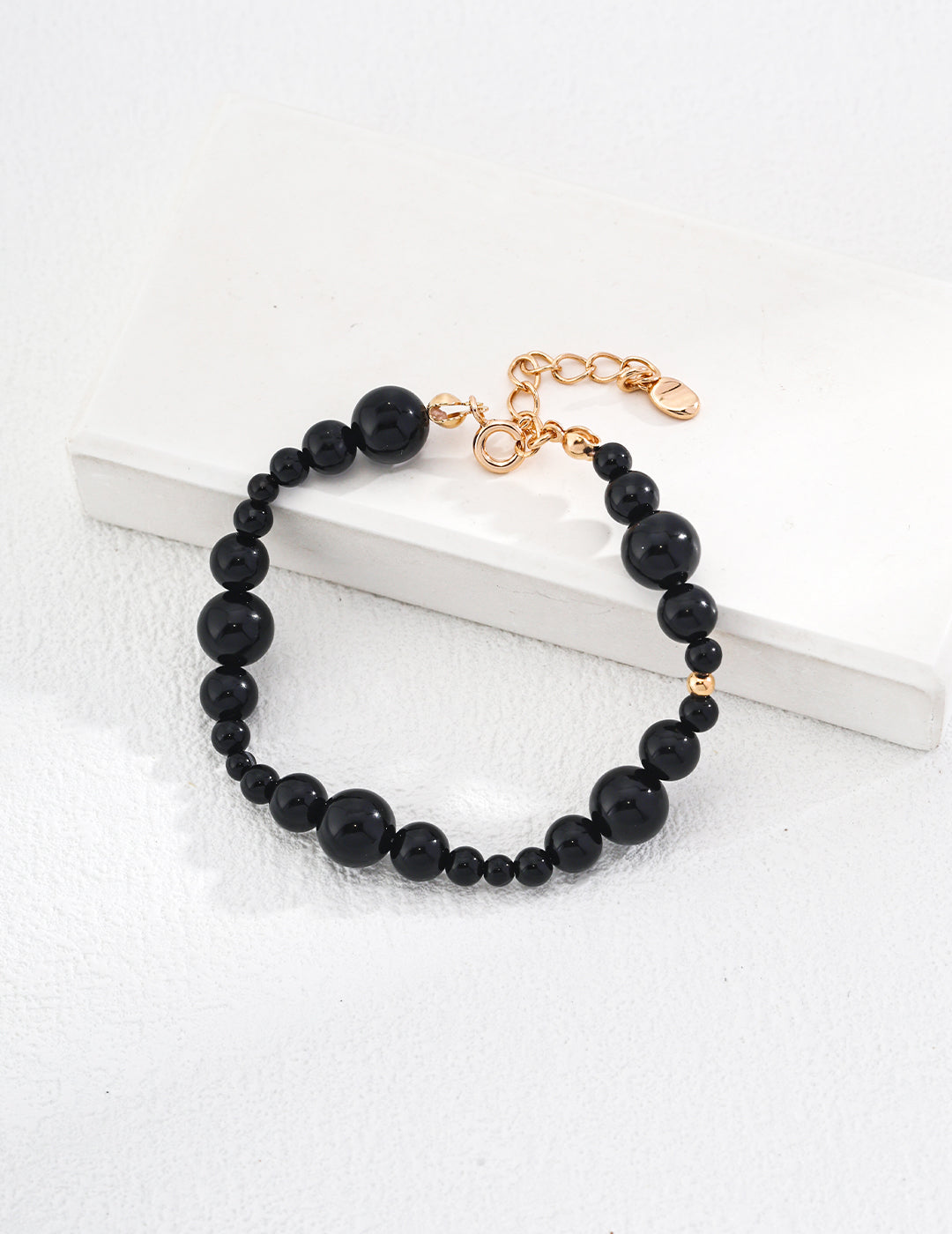 Sterling Silver Black Agate Bracelet