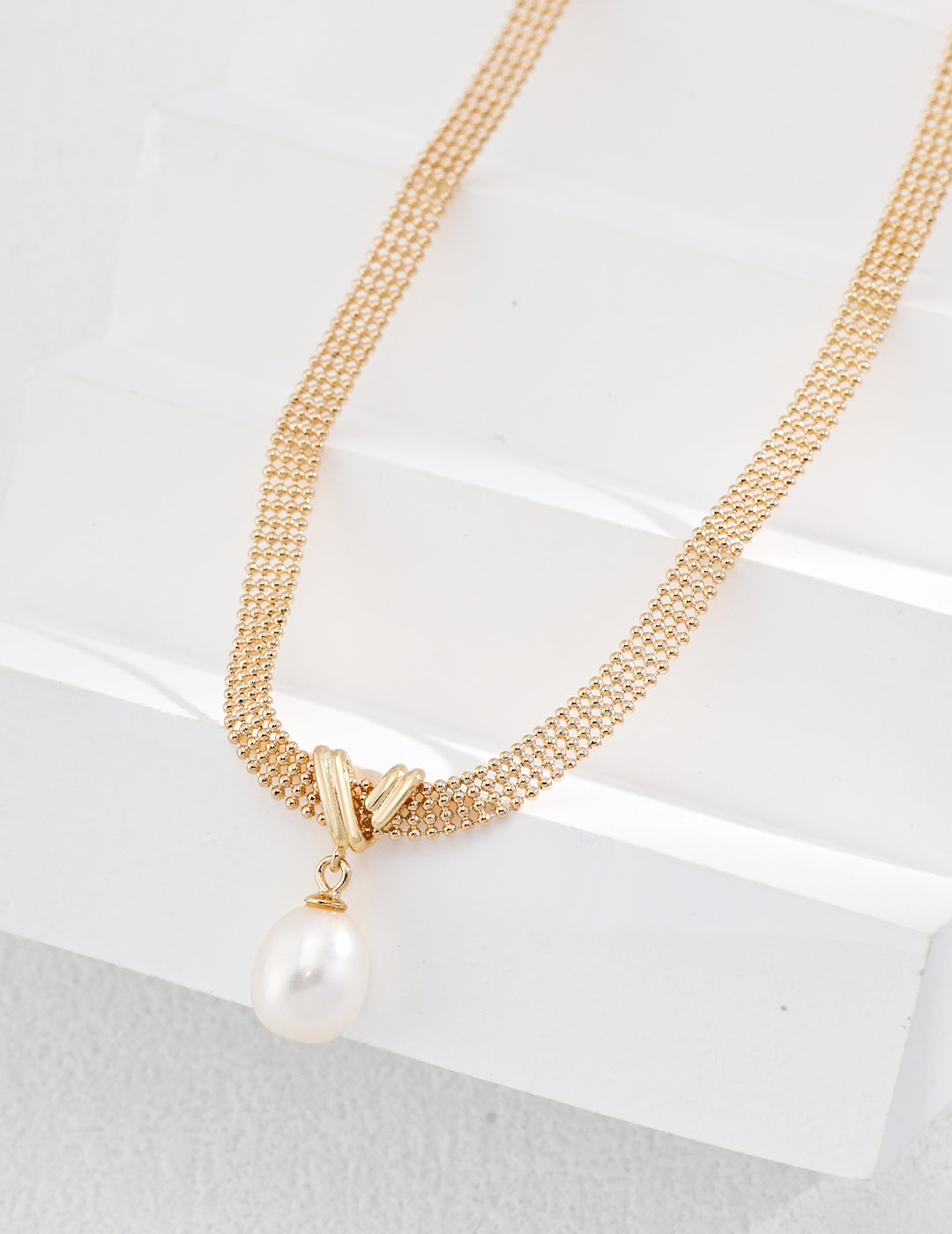 Sterling Silver Pearl Necklace