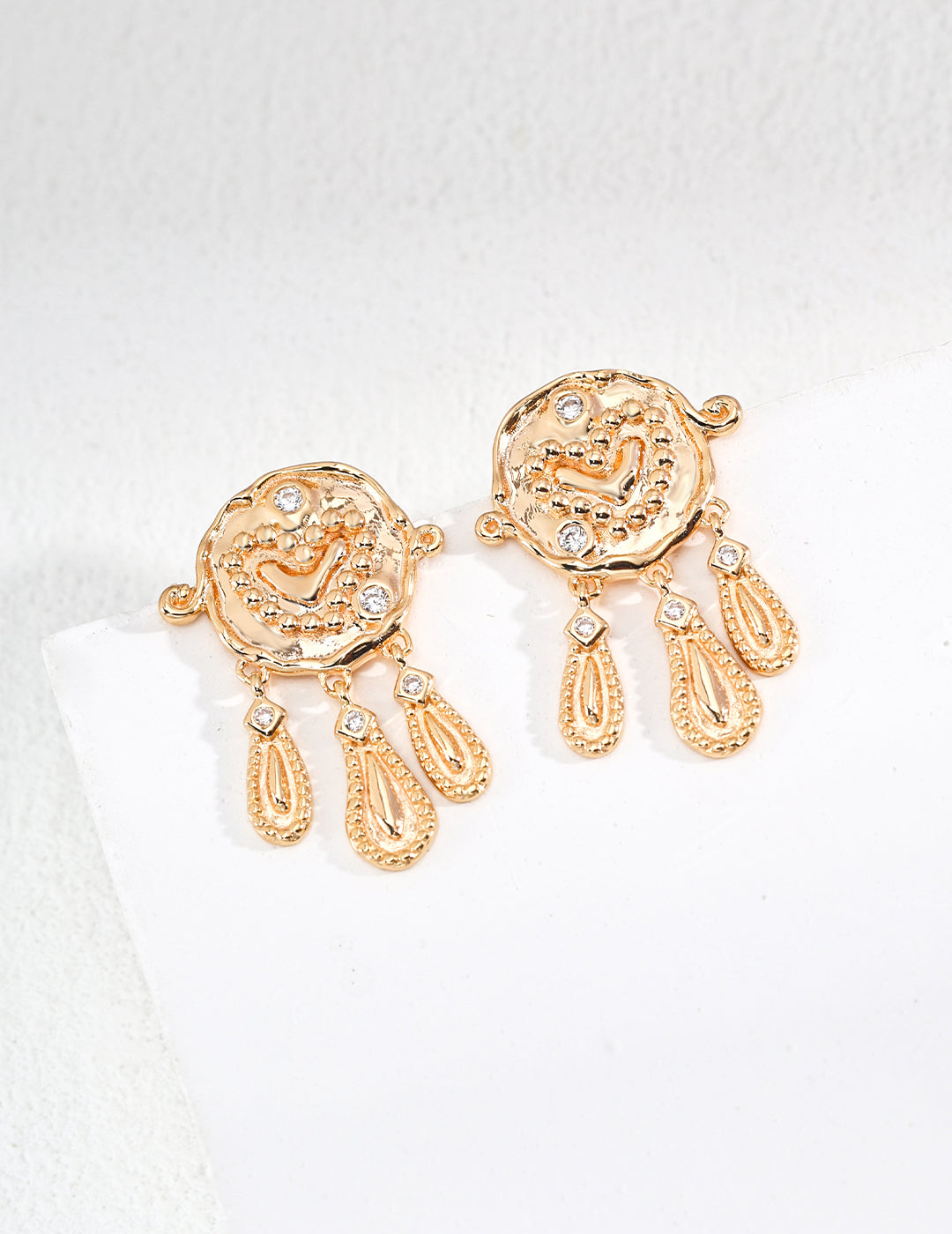 S925 Silver Vintage Zircon Earrings