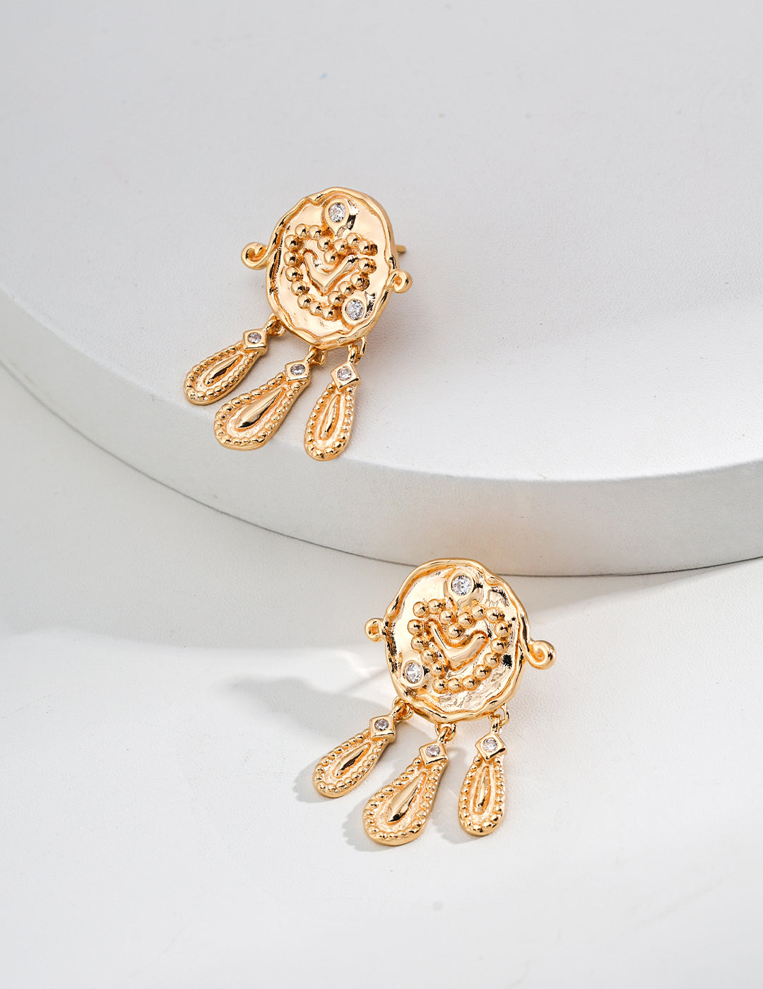 S925 Silver Vintage Zircon Earrings