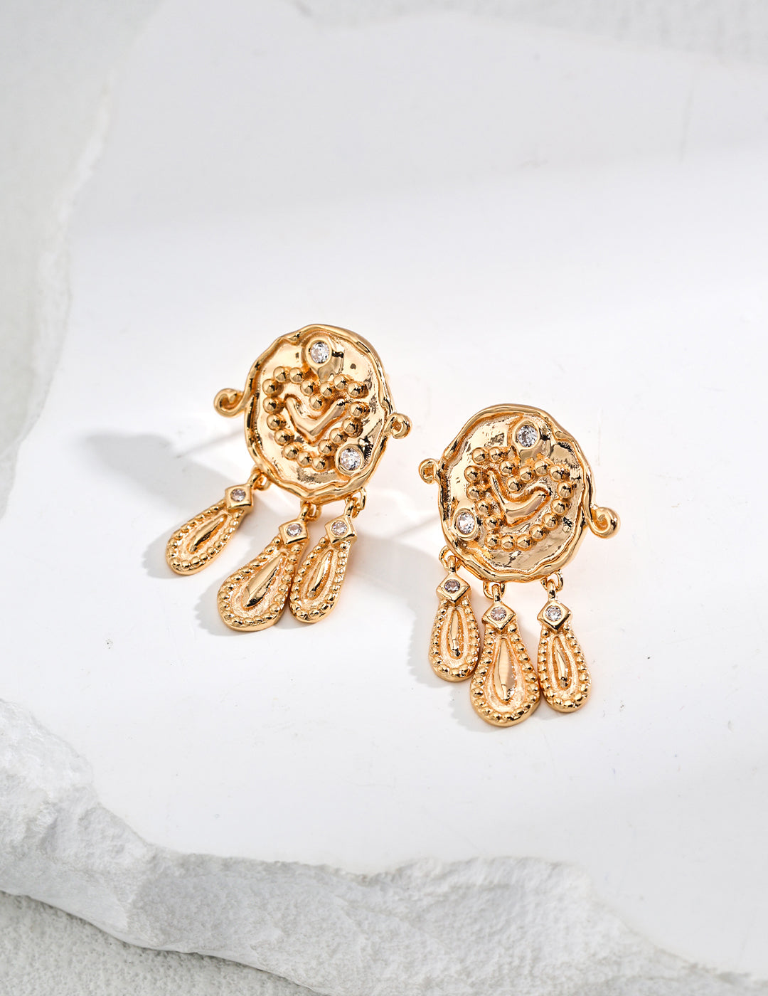 S925 Silver Vintage Zircon Earrings