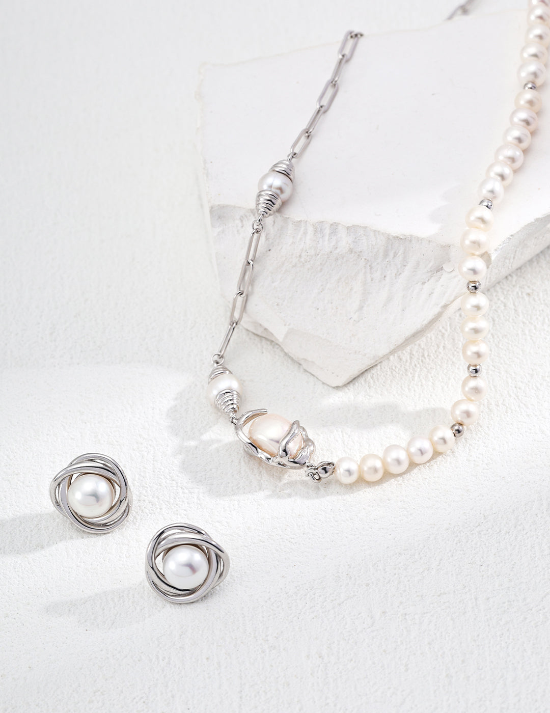 S925 Silver Natural Pearl Necklace