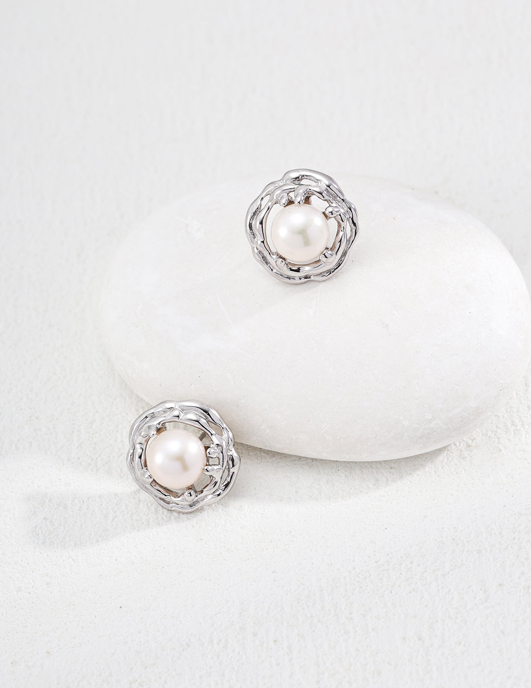 S925 Sterling Silver Vintage Natural Pearl Earring