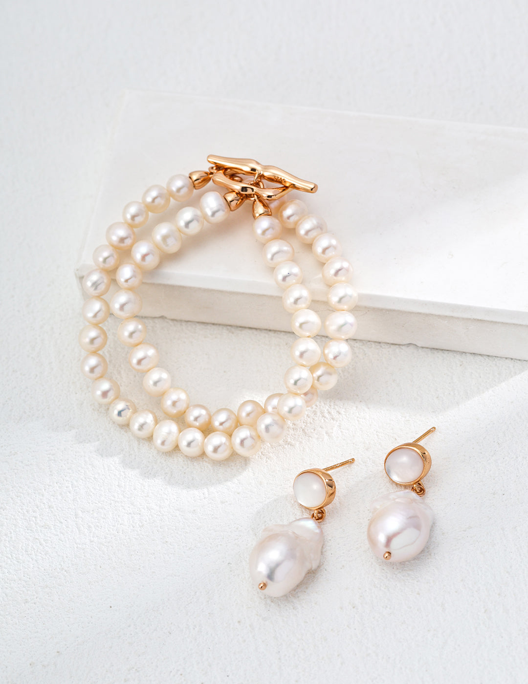 S925 Silver Natural Pearl & Shell Earrings