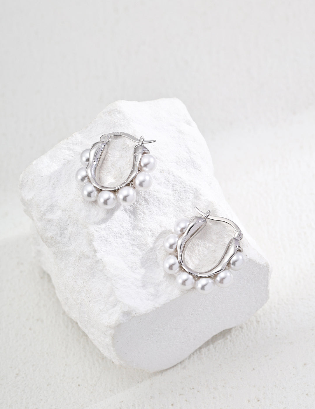 S925 Silver Minimalist Imitation Pearl Earrings