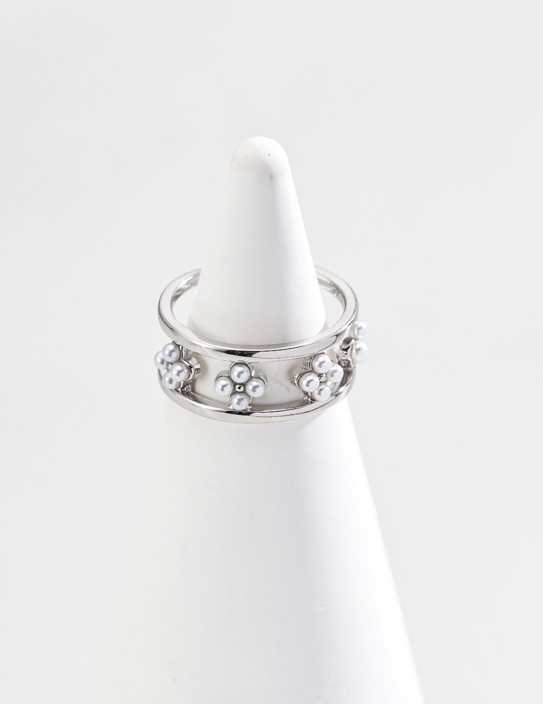 S925 Silver Minimalist Imitation Pearl Ring