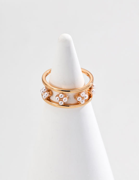 S925 Silver Minimalist Imitation Pearl Ring