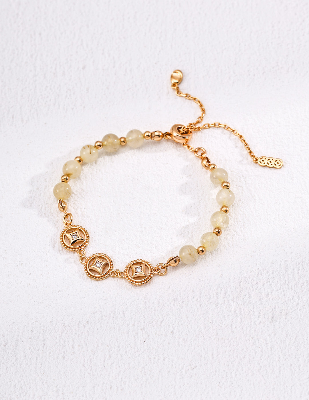 Qian Duo Duo Series 925 Sterling Silver Pearl/Gold-Plated Bracelet